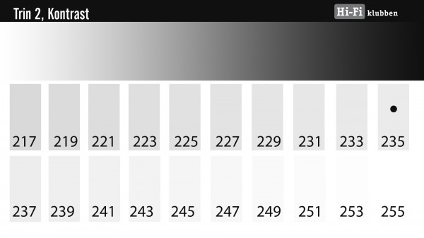 Hi-Fi Klubben Quick Calibration - Kontrast