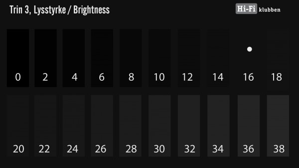 Hi-Fi Klubben Quick Calibration lysstyrke og black level